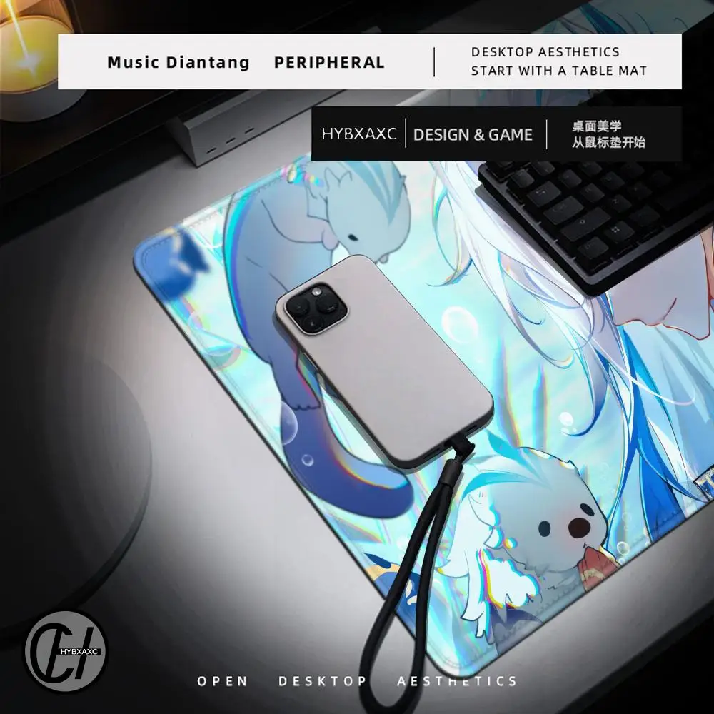 Wriothesley Neuvillette Mouse Pad Genshin Impact Large XXL Mousepad Computer Keyboard Padding Anime Gaming Accessories Desk Mat