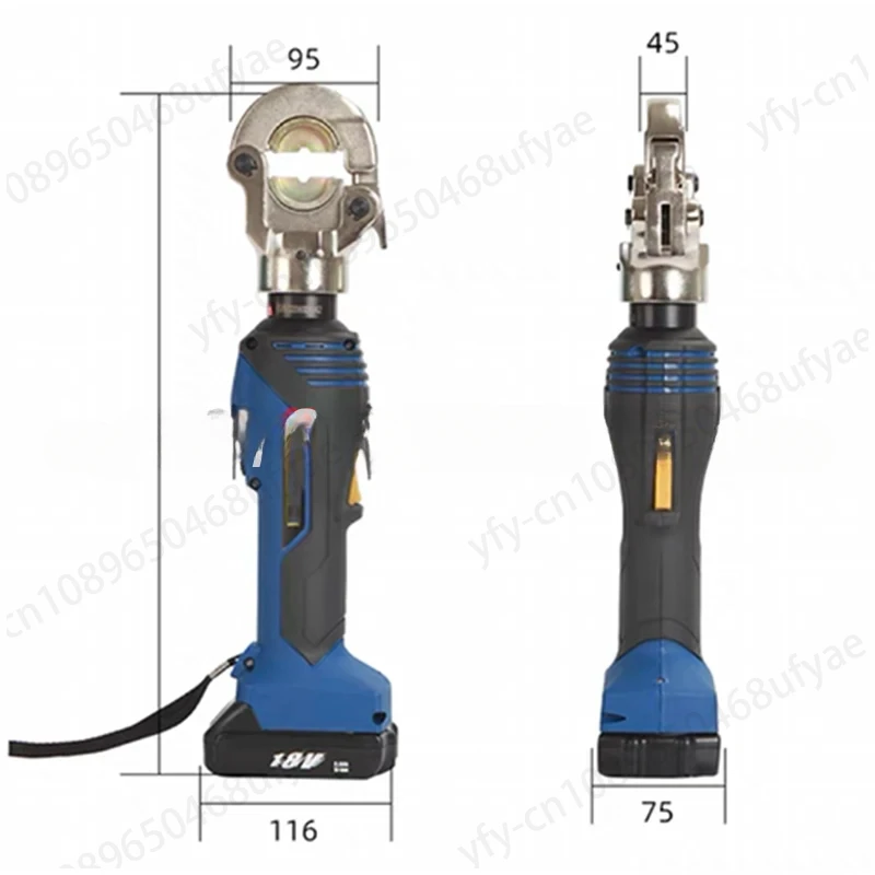 7T Portable Electric Hydraulic Crimping / Copper and Aluminum Wire Crimping Tool Battery / Joint Tool Crimping Pliers