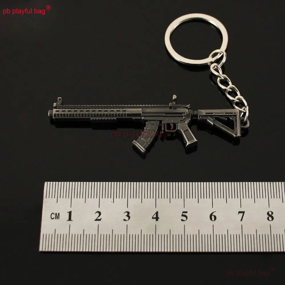 Mini MK47 Mały Model Broni Zabawka Stopowy Brelok Dekoracja 8cm Akcesoria do Gier Figurki Akcji Zabawka dla Dzieci Prezent na Boże Narodzenie ZG415