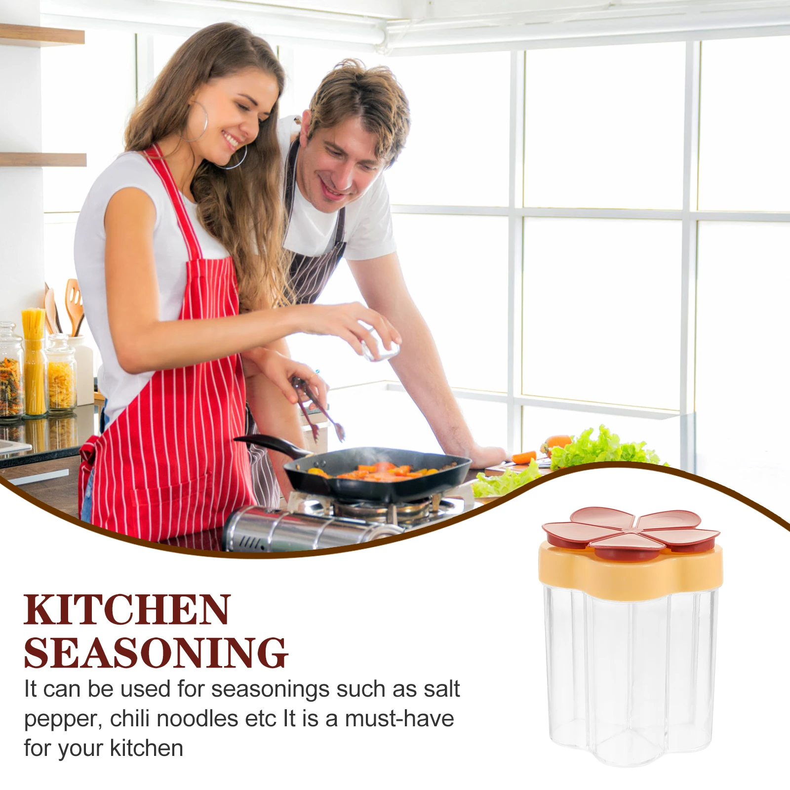 

Spice Jar Condiment Box Seasoning Container Kitchen Gadget Easy-Clean Lightweight Multi-Function Storage Holder