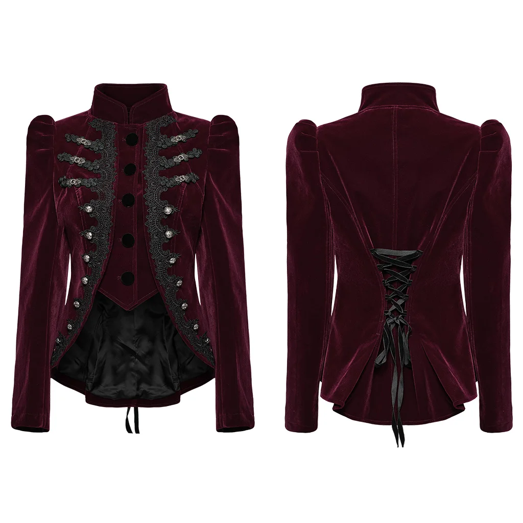 PUNK RAVE Women's Wasteland Punk Splicing Pure Color Knitted Decayed Coat Loose Long Trench Jaket Design Tops Two Colors WY1637