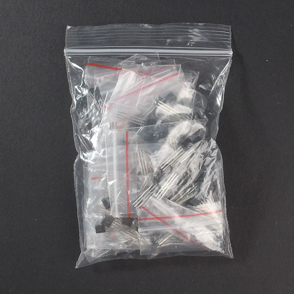 170pcs Transistor Assorted Kit 17Values  S9012 S9013 2N2222 S9015 S9018 A1015 C1815 A42 A92 2N5401 2N5551 A733 C945 S8050 S8550