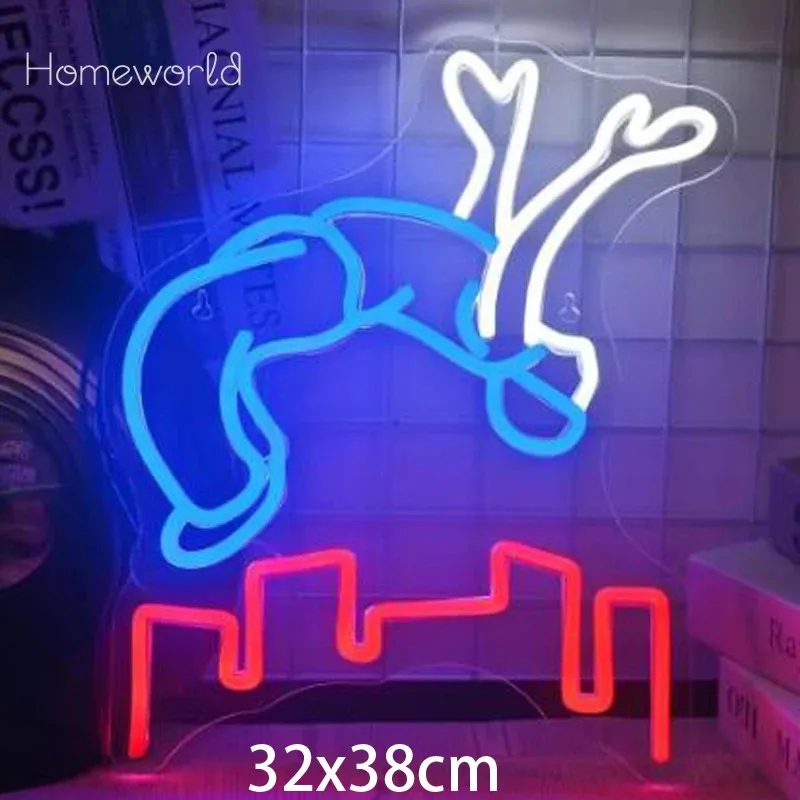 كرة السلة النيون علامات أضواء LED غرفة نوم الديكور للرجل غرف كرة القدم نادي بار جدار ديكور هدية لمحبي كرة السلة في سن المراهقة #4