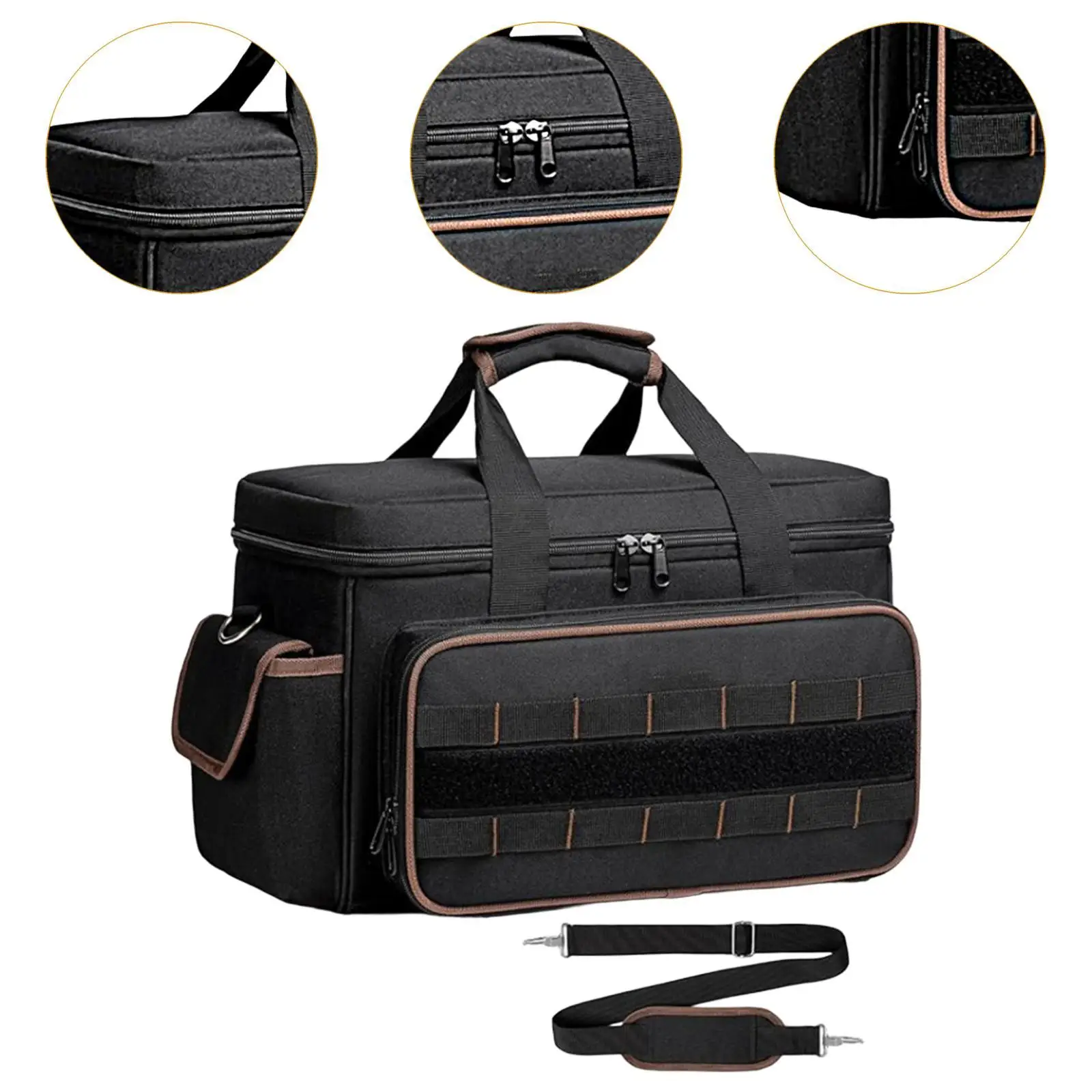 Tool Tote with Handle Durable Storage Bag Adjustable Shoulder Strap for Electrician Carpenter