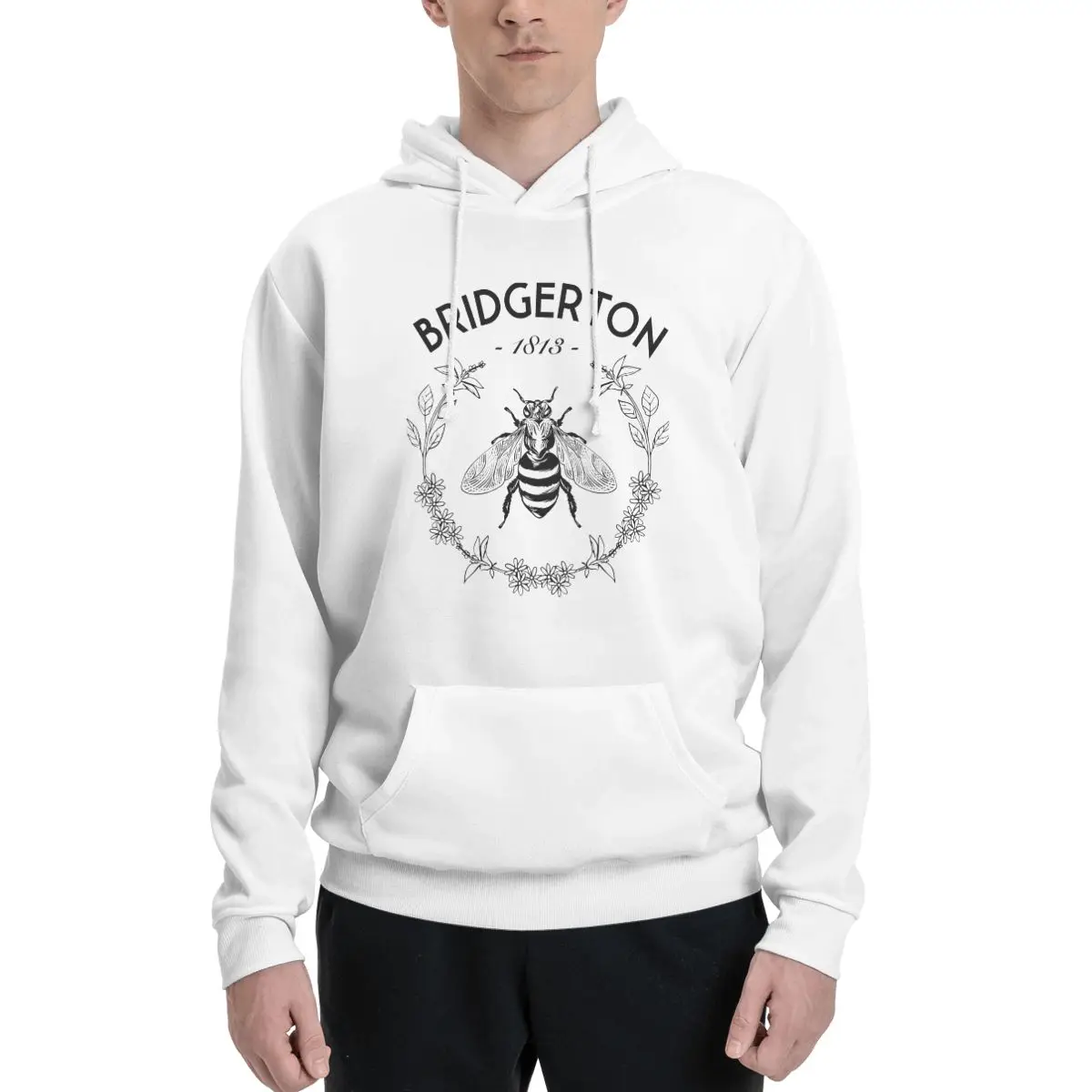 Bridgerton Bee Badge Hoodies Anime Oversized Hoodie Sweats Hoodie Oversize