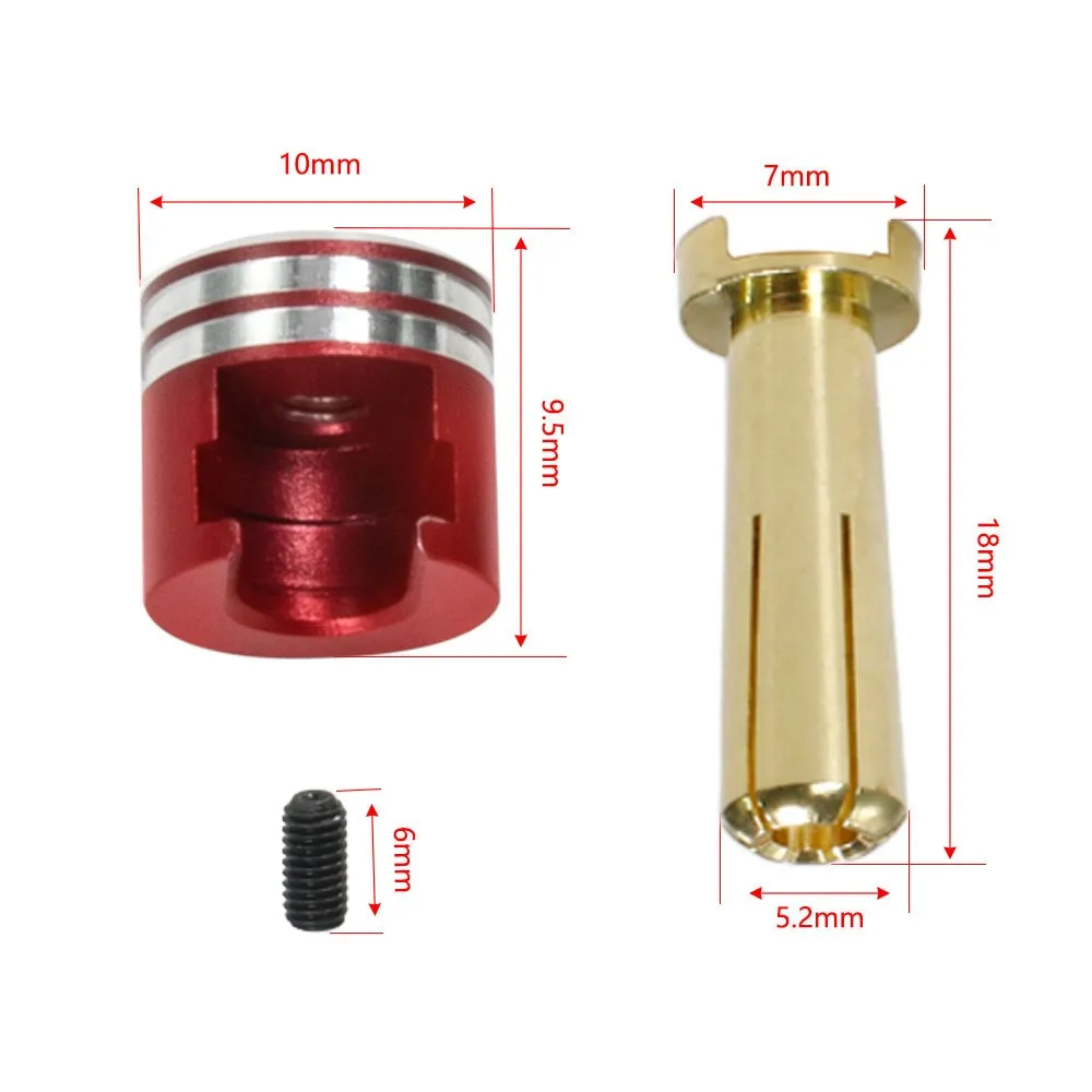 Bezspawowe metalowe radiatory z twardą powłoką, wtyki i uchwyty typu bullet 4mm/5mm, zestaw do tuningu samochodów RC 1/10 Off-Road Truck