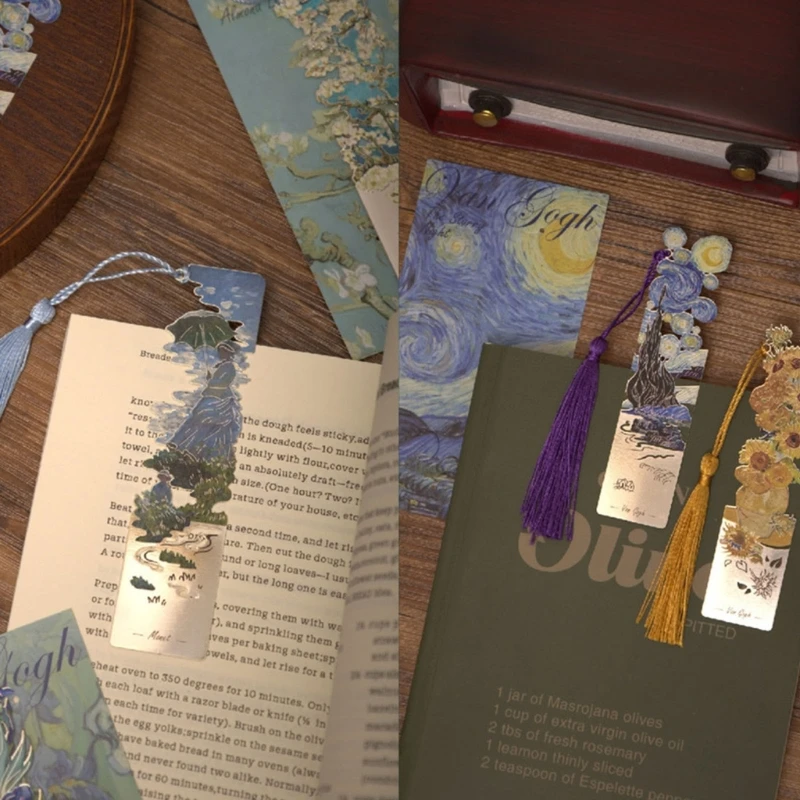 4 Dấu Trang Kim Loại Rỗng Với Tua Rua Nhiều Màu Sắc Dành Cho Người Yêu Sách Giáo Viên Dropshipping