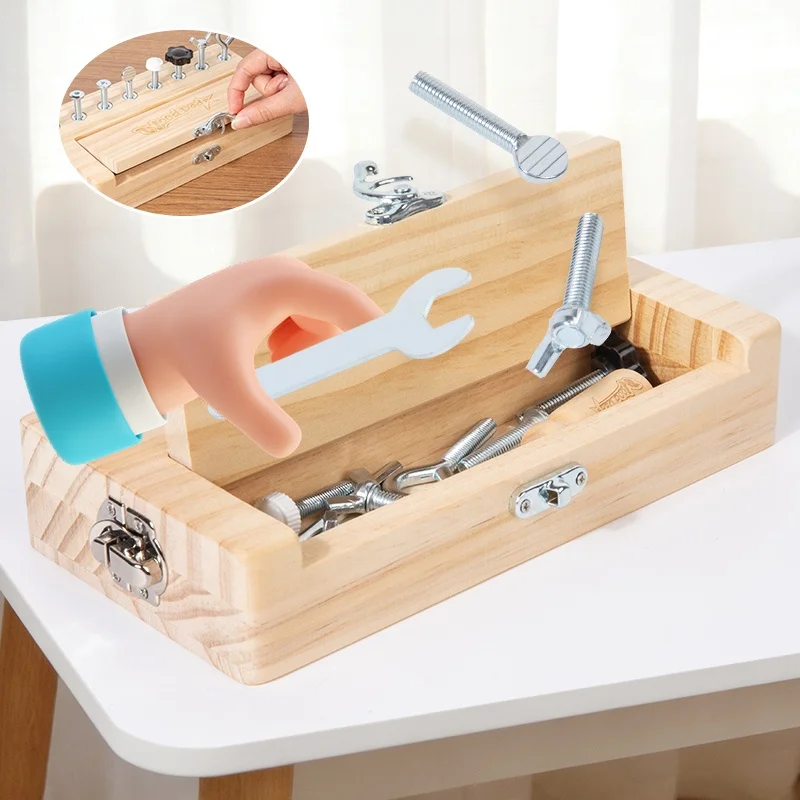 Screw Nut Workbench, Busy Board Educational Toy, Kids Hand Eye Coordination Training Tool view 5