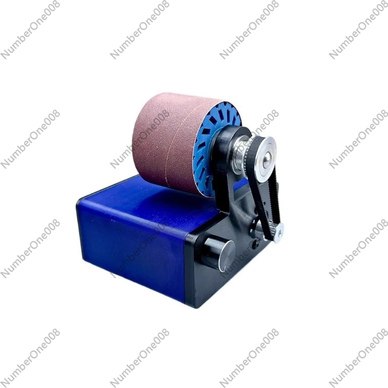 

For Desktop Electric Leather Polishing Machine Set Speed Adjustable Mini Grinder with Wooden Wheel + Cloth Wheel + Sanding Wheel