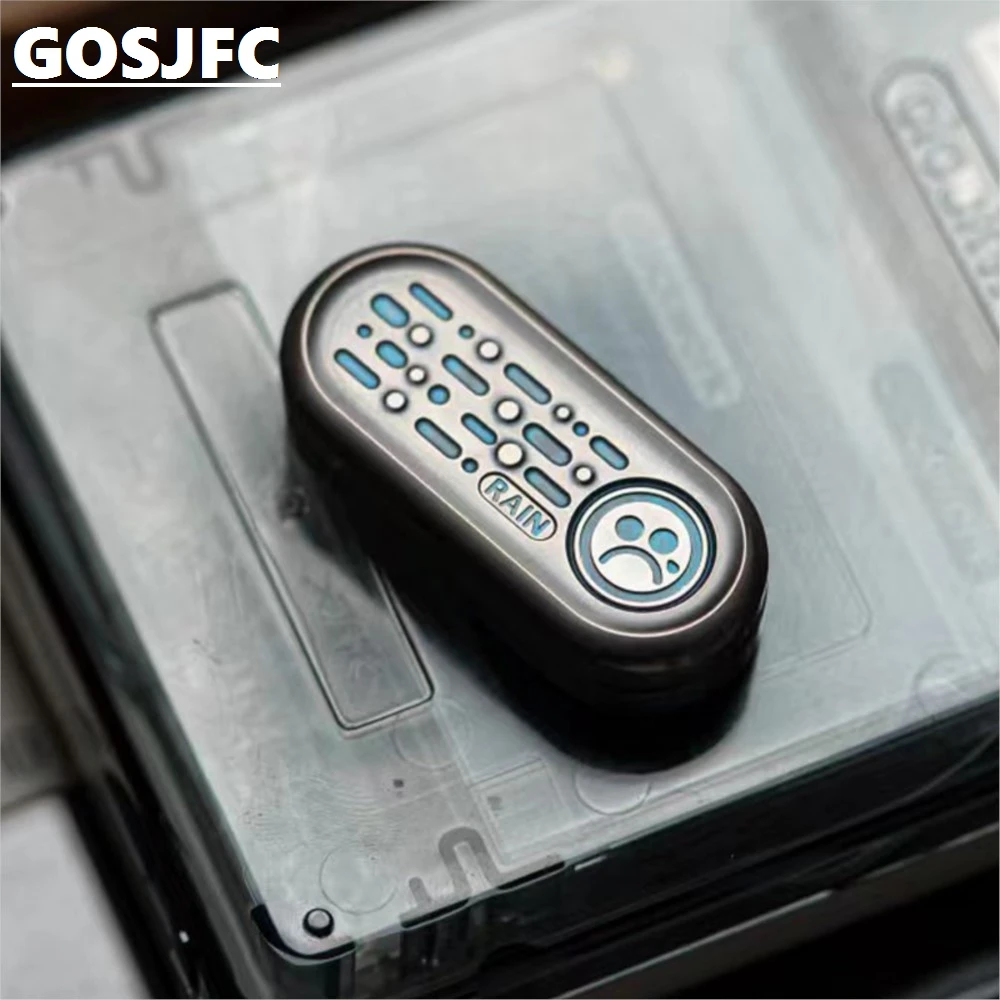 Dz topbチタンブループッシュスライダー、オフィスガジェット、ストレス解消おもちゃ