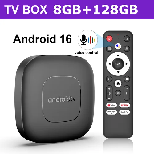 Imagen 1 del producto 2025 nuevo Smart Home Theater TV Box T1 Android 16 RK3518 asistente de Google Netflix Streaming 8G128G BT5.4 + 2,3 reproductor multimedia
