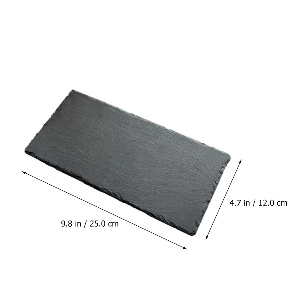 

2Pcs Black Insulated Sushi Display Plates Reusable Food Plates Multipurpose Practical Dessert Steak Serving Dishes