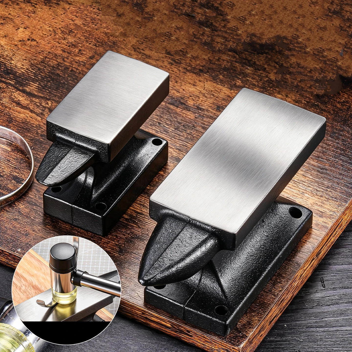 Mini Single Horn Anvil Tool Bench Block Anvil Cast Iron Hobby Anvil Metal Forming Tool Blacksmith Forge Kit Jewelry