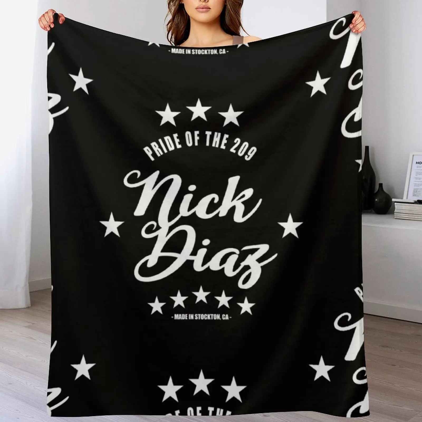 

Nick Diaz Throw Blanket Tourist Cute Plaid for winter christmas gifts Blankets