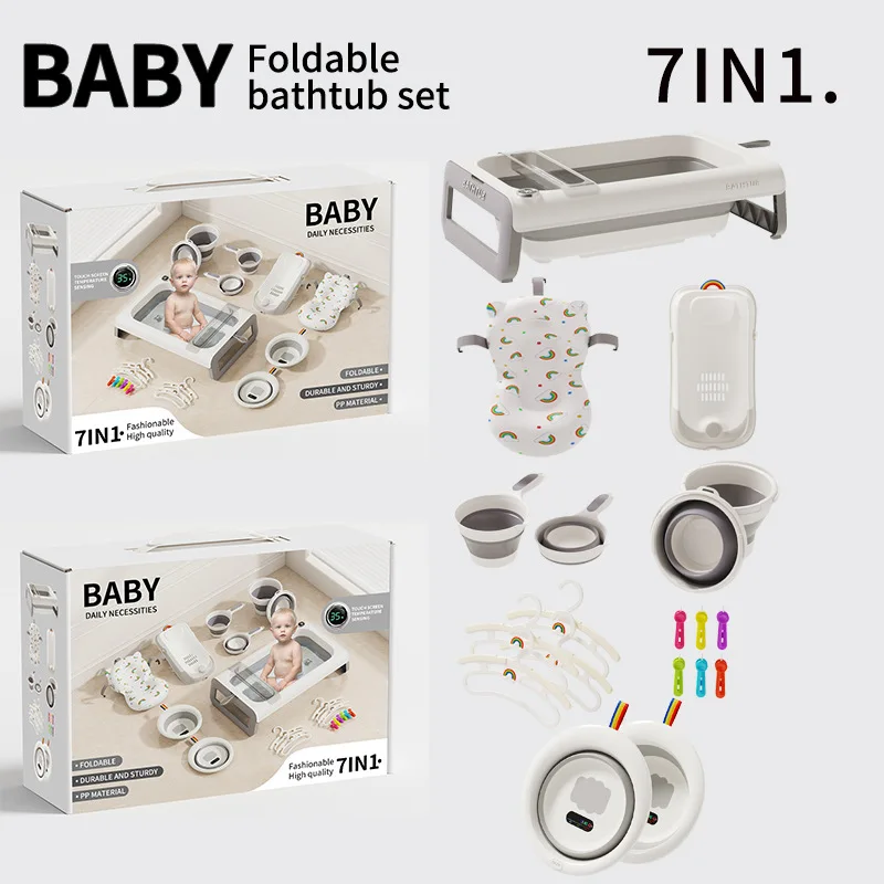 Premium Newborn Baby Bath Tub Set with Soft Support Bath Bed – Safe BPA-Free Plastic Infant Bathing Kit for Delicate Toddlers