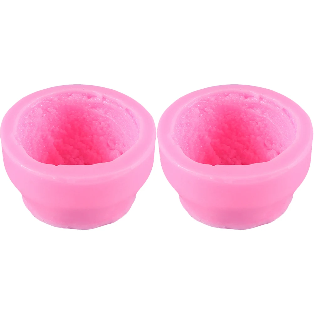 

2pcs Pink Ice Cream Ball Silicone Mold for Cake Candy Chocolate Jelly Pudding Craft Reusable Non Stick Easy Wash Durable