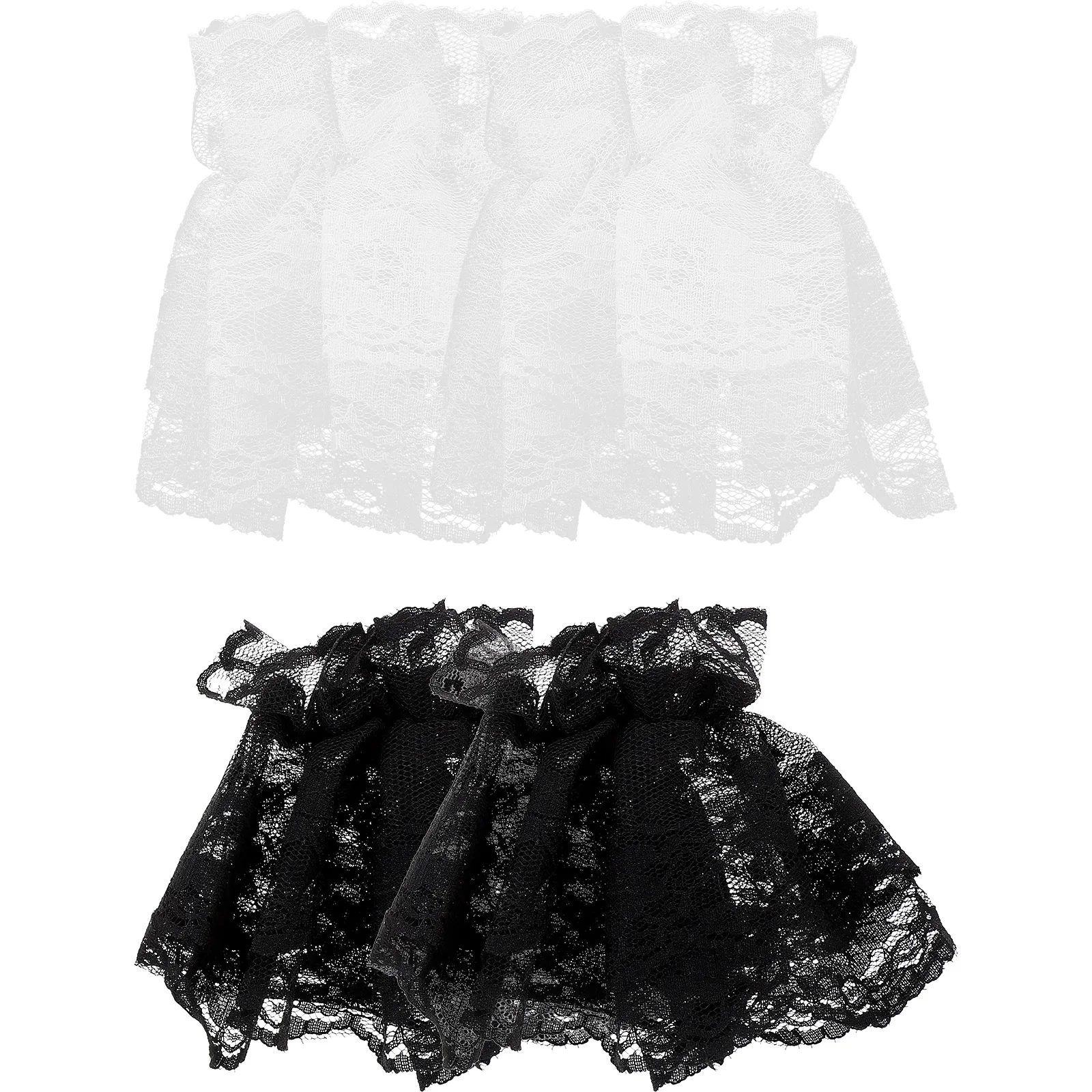 

2Pairs Short Lace Gloves Elegant Hand Sleeves for Women Wedding Dress Accessories Role Play Fashion Statement Lace Wrist Sleeves