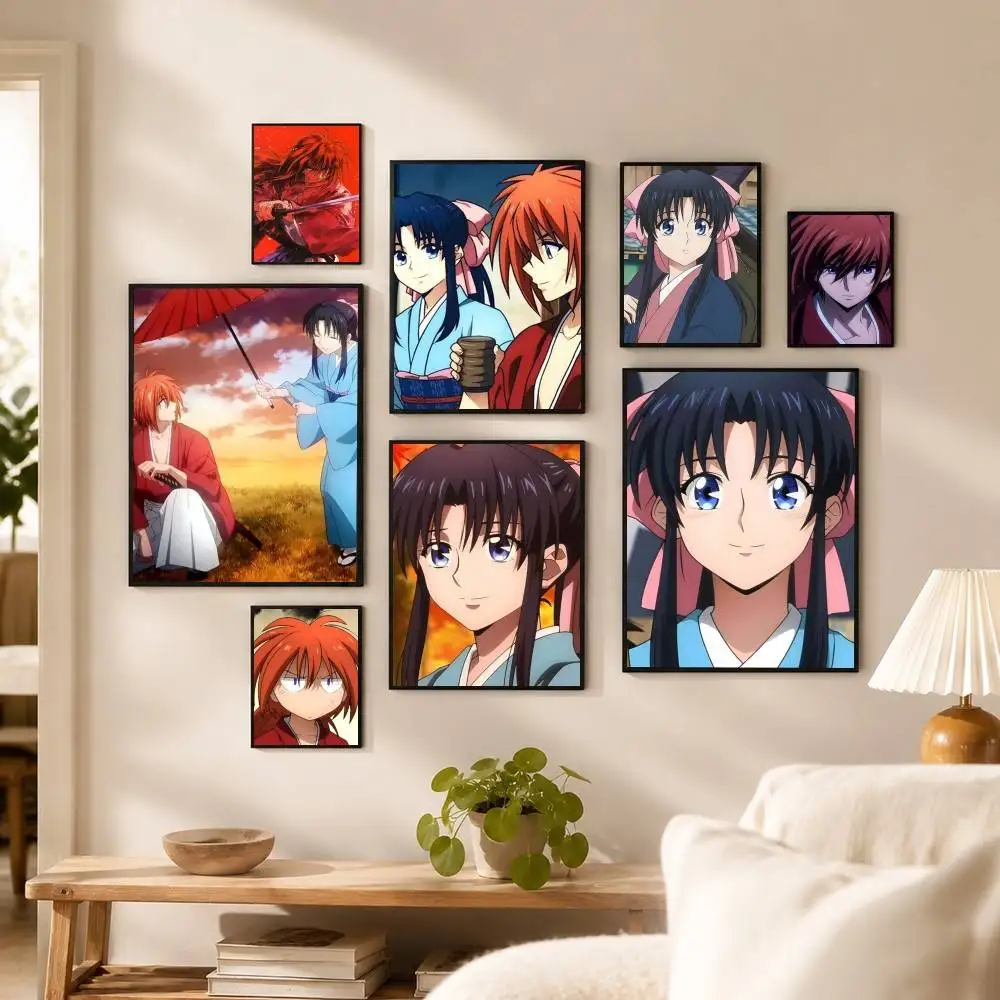 Anime R-Rurouni K-Kenshin Poster High Quality Dorm Living Room Aesthetic Wall Decoration Painting Stickers Gift