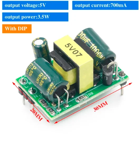 AC-DC 3.3V/5V/12V Precision Buck Converter AC 220v to 5v DC step down Transformer power supply module 1A 12W