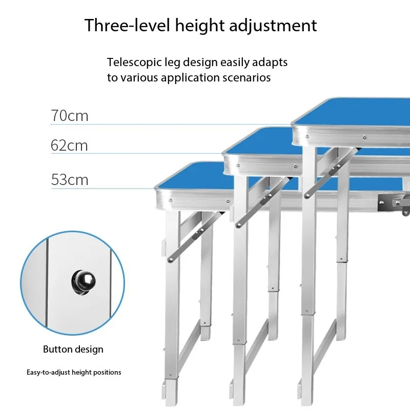 Outdoor folding table aluminum alloy folding table chair portable stall table foldable exhibition industry promotional