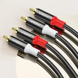 2RCA To 2RCA Cable 2-Male To 2-Male RCA Stereo Audio Subwoofer Cable for Home Theater, HDTV, Gaming Consoles, Hi-Fi Systems Etc