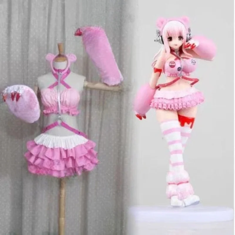 SUPER SONICO GRG Racing Queen Genus Gloomy Bear Cosplay Costume with socks