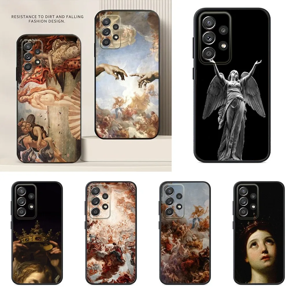 

Renaissance Art Paintings Phone Case For Samsung S24,S23,S22,S21,S20,S10,S10E,S9 Plus FE Note 20 Ultra 10,9 Plus Black Case