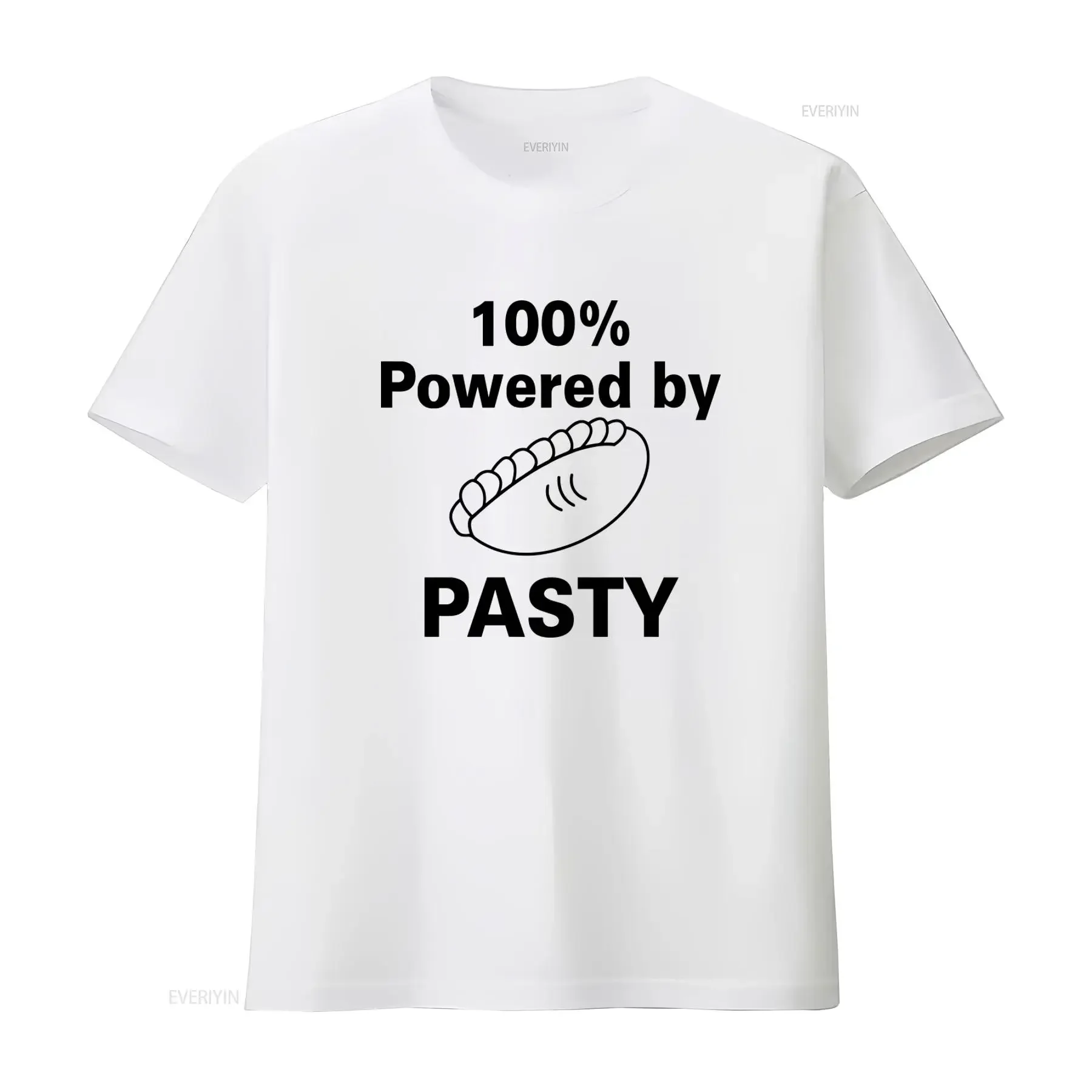 100 Powered by PASTY Cornwall T Shirt Cornish Design for  vintage Washed Unisex Breathable streetwear homme fashion graphic