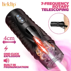 Licklip Wearable Masturbation Automatic Telescopic Rotating Male Masturbator Vibration Blowjob Matching Hands-free Belt