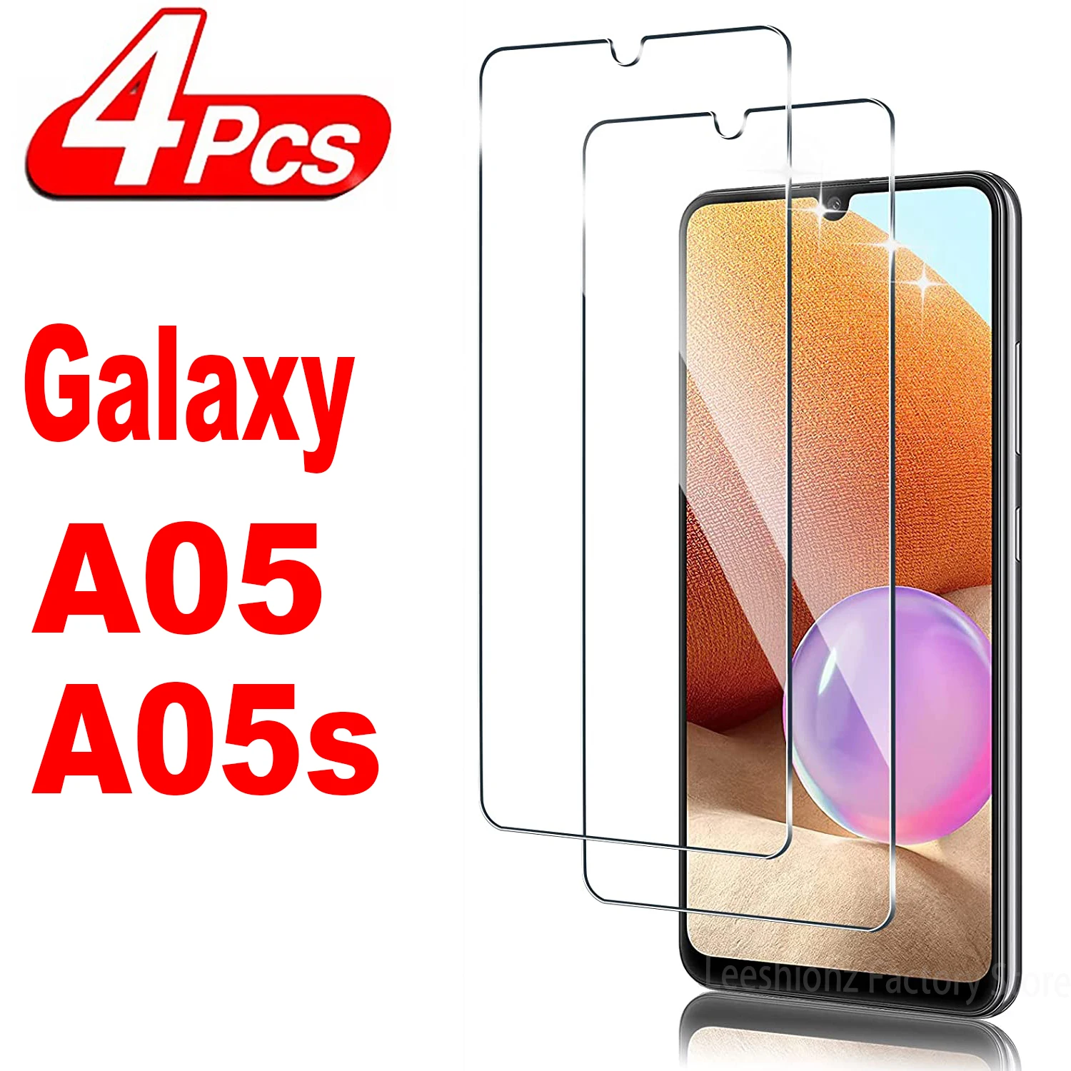 2/4Pcs Screen Protector Glass For Samsung Galaxy A05 A05s Tempered Glass Film