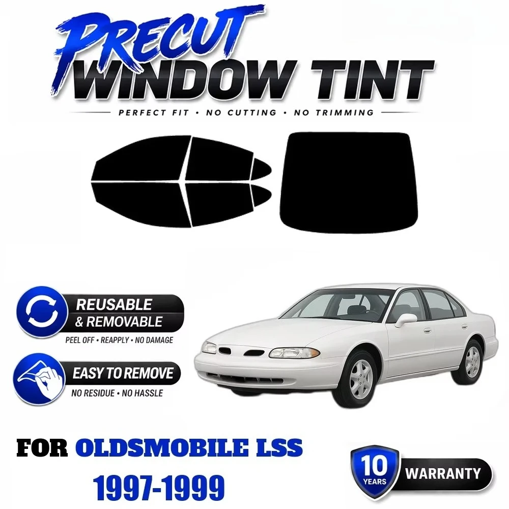 Custom Fit Precut Window Tint, Reusable Removable EPU Film for Oldsmobile LSS 1997-1999, Effective UV Heat Insulation Protection