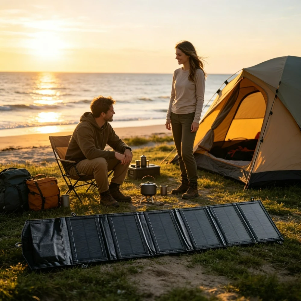 Dual USB 100W Portable Waterproof Foldable Solar Panel Charger Outdoor Emergency Survival Backpack Solar Power Supply for Travel