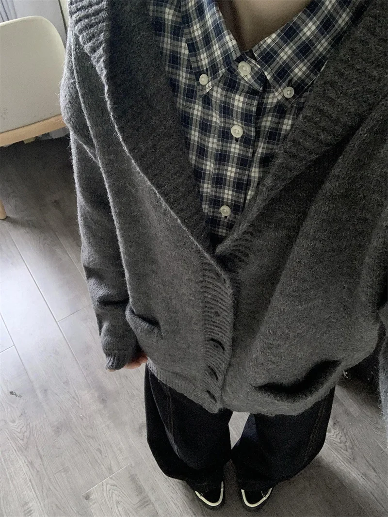 

Мужская толстовка American Sle Heavyweight: повседневный свободный вязаный свитер для осени и зимы, модный брендовый свитер премиум-класса для активного отдыха