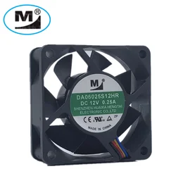 Nuevo ventilador de refrigeración del chasis DA06025S12HR 12V 0.25A 6025 6cm inversor de fuente de alimentación