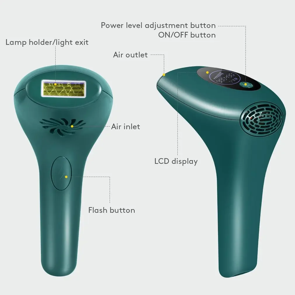 Painless IPL Laser Hair Removal Device for Women - Permanent Bikini Body, Face, Underarm Shaver