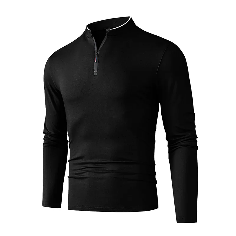 NONE Polo Shirt Solid Long Sleeve 4