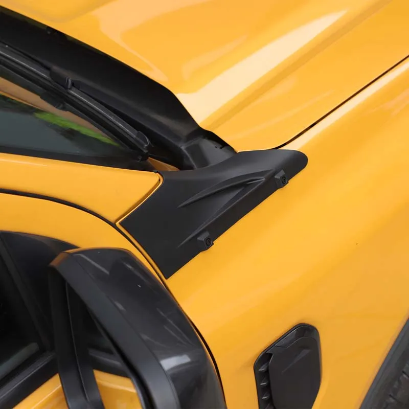 

For Ford Ranger T9 2023+ ABS Matte black Car Front Side Upper Fender Panel A-pillar Lower Panel Cover Cticker Car Accessories
