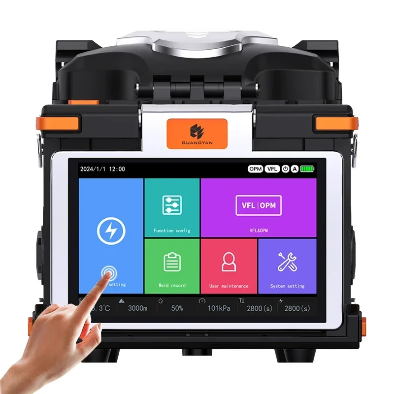 GUANGYAN M5 волоконный сварочный аппарат, оптовая продажа с фабрики, скалыватель волокна, измеритель мощности OPM VFL FTTH, сварочный аппарат для оптического волокна