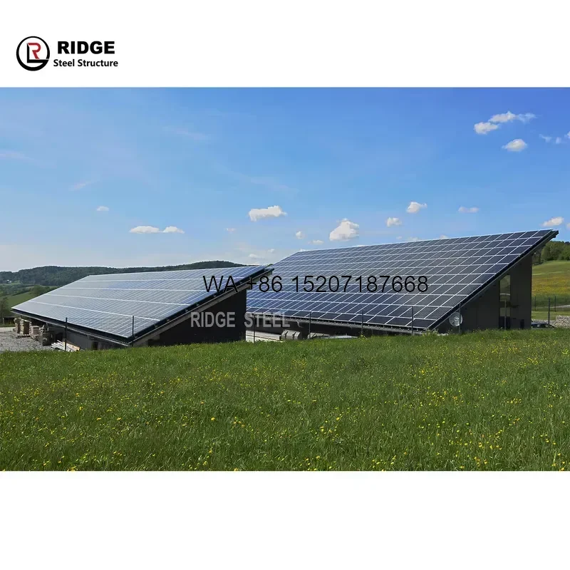 Wmwmnu High Quality Industrial Commercial Construction Steel Building with Solar Panel for Europe