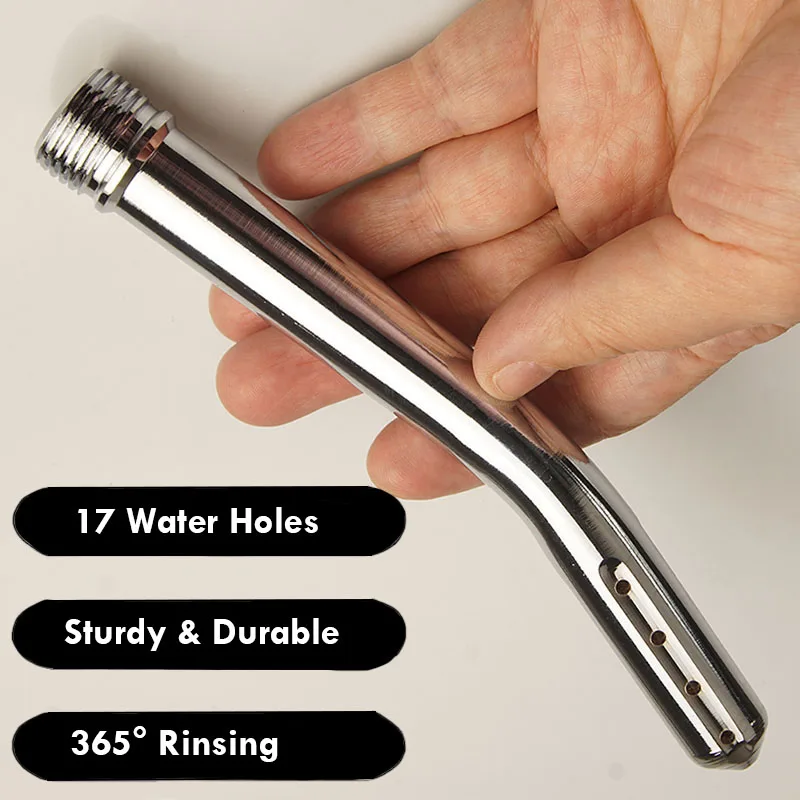 Metal Handheld Water Shower Nozzle Anal Rinse Vaginal Irrigation System Colon Cleaning Attachment