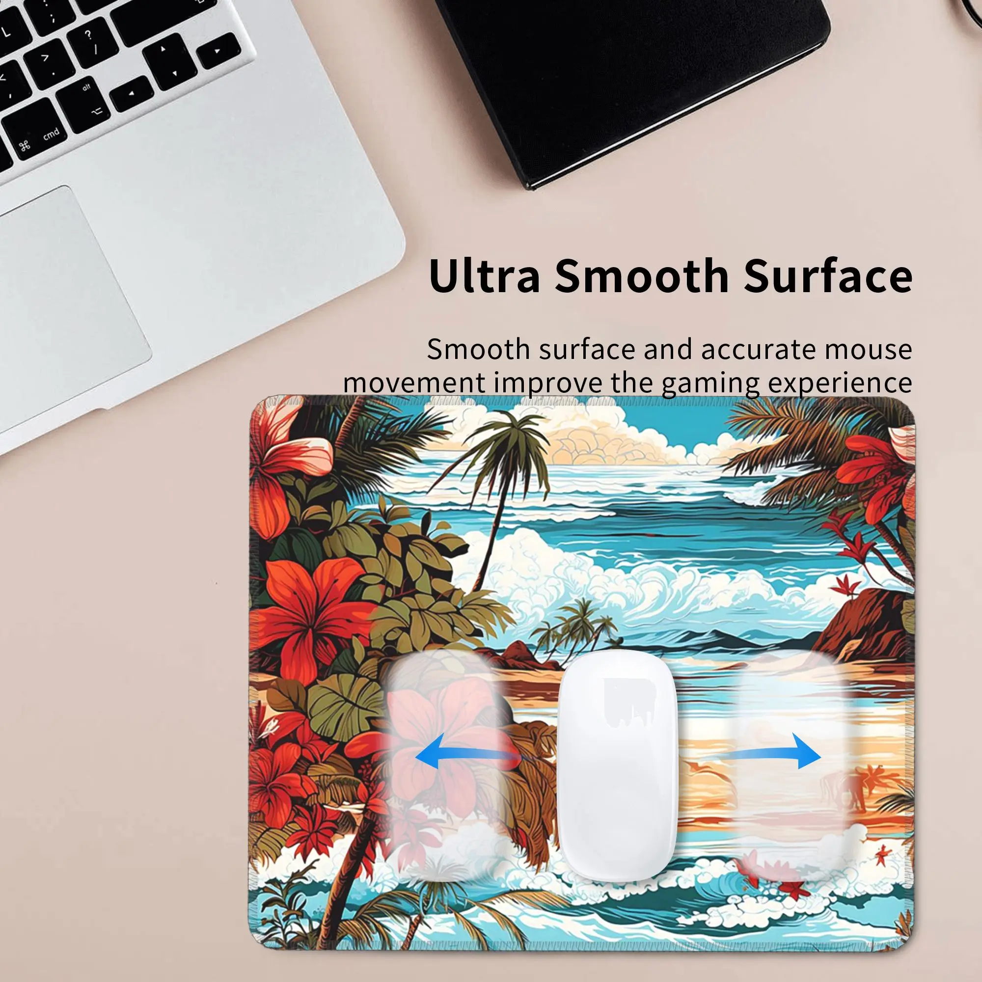 Colorful Beach Scenery Coconut Tree Mouse Pad Computer Keyboard Mouse Mat Gamer PC Laptop Desk Mat Office Table Mats
