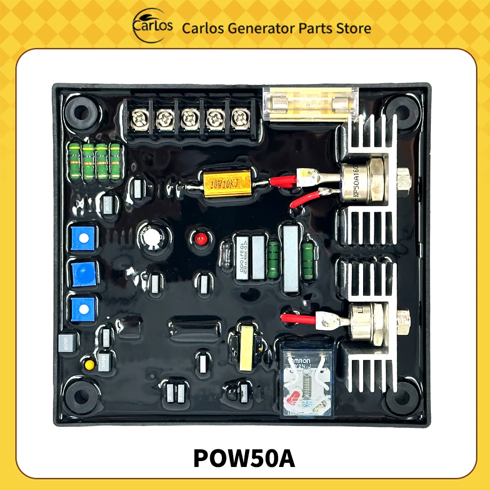 

Автоматический регулятор напряжения AVR POW50A, универсальный стабилизатор для генераторов с щеточными и бесщеточными двигателями, модуль управления