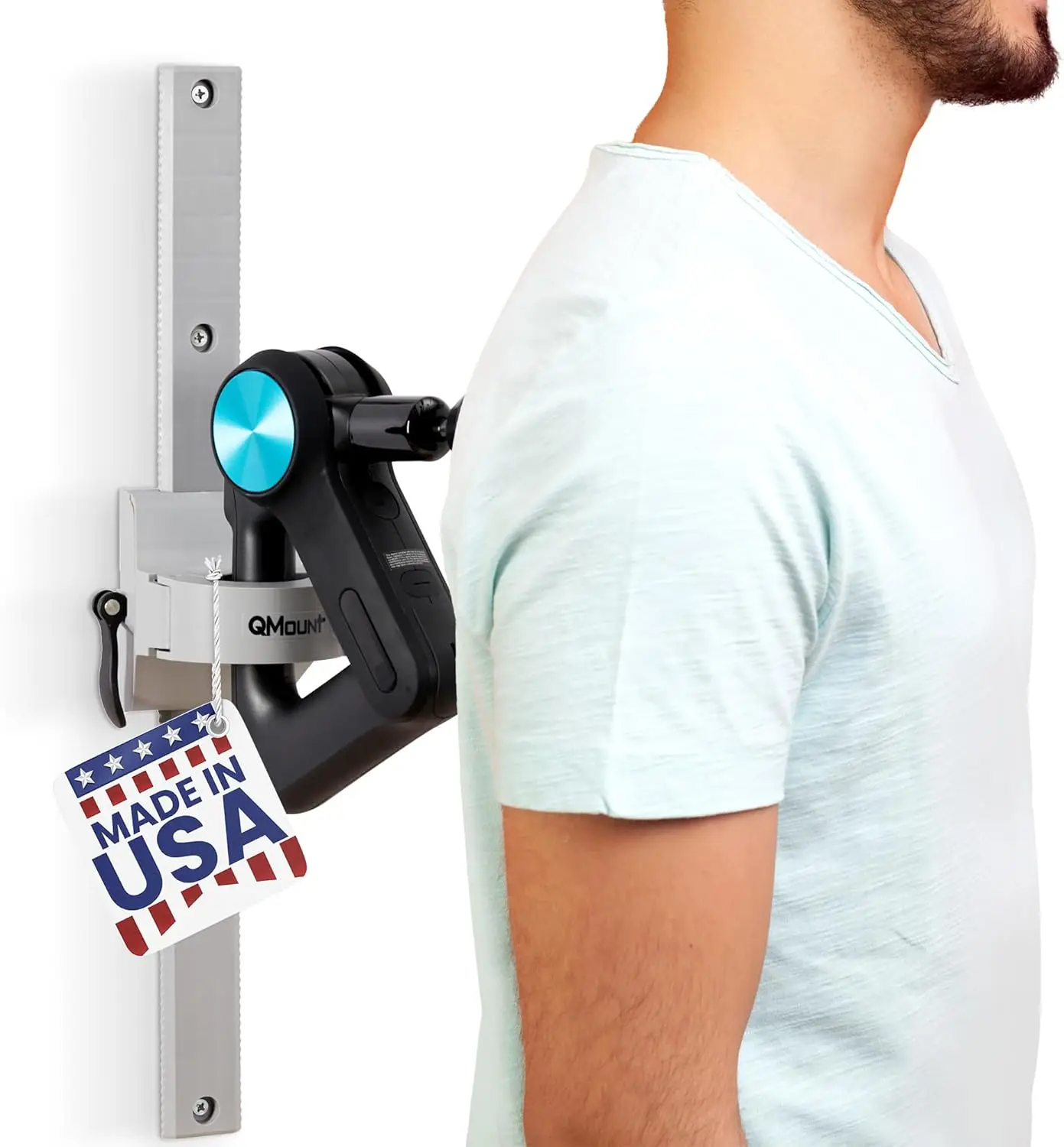

Adjustable Massage Gun Wall Mount Holder, High Strength Nylon, No Slip for Deep Back Massage