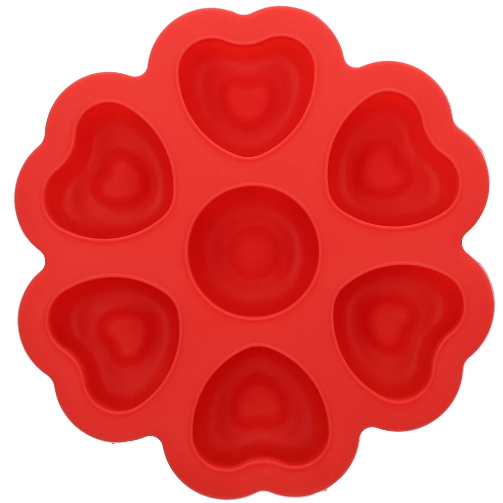 

Красная многоразовая силиконовая форма для льда в форме сердца, лоток для морозильной камеры, коробка для детского дополнительного питания с крышкой