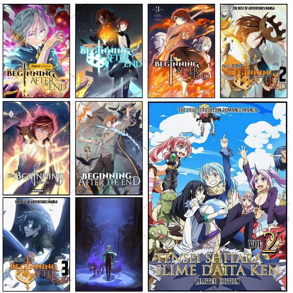 The Beginning After The End Anime Poster Self-adhesive Painting With Prints Home Bedroom Living Room Decoration Holiday Gifts