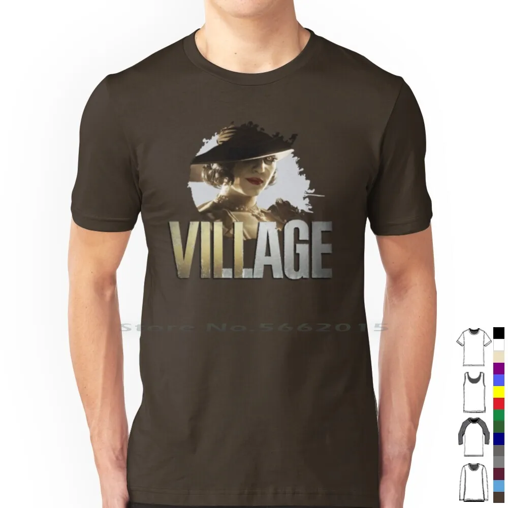 Village ( 8 )-Lady Dimitrescu T Shirt 100% Cotton Village 8 Chris Redfield Leon Kennedy Claire Redfield Re8 Re Village Ethan