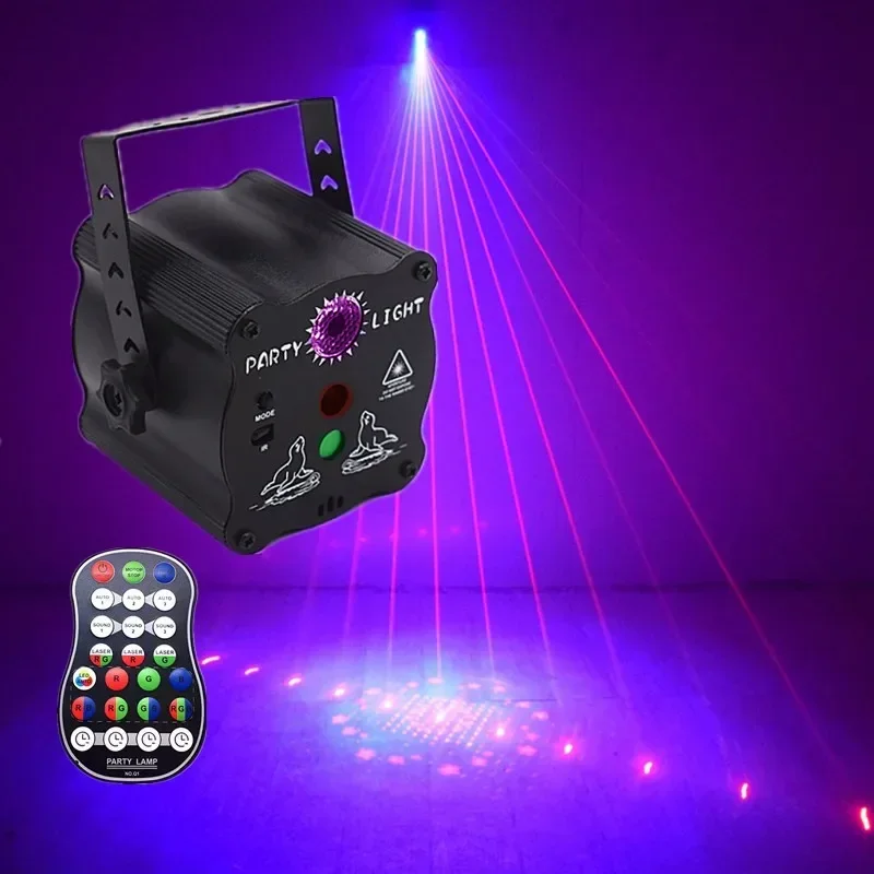 Mini luz láser de escenario para DJ, lámpara de Flash controlado por voz, luz decorativa de proyección de cielo estrellado, luz de atmósfera caliente, Bar KTV, nuevo