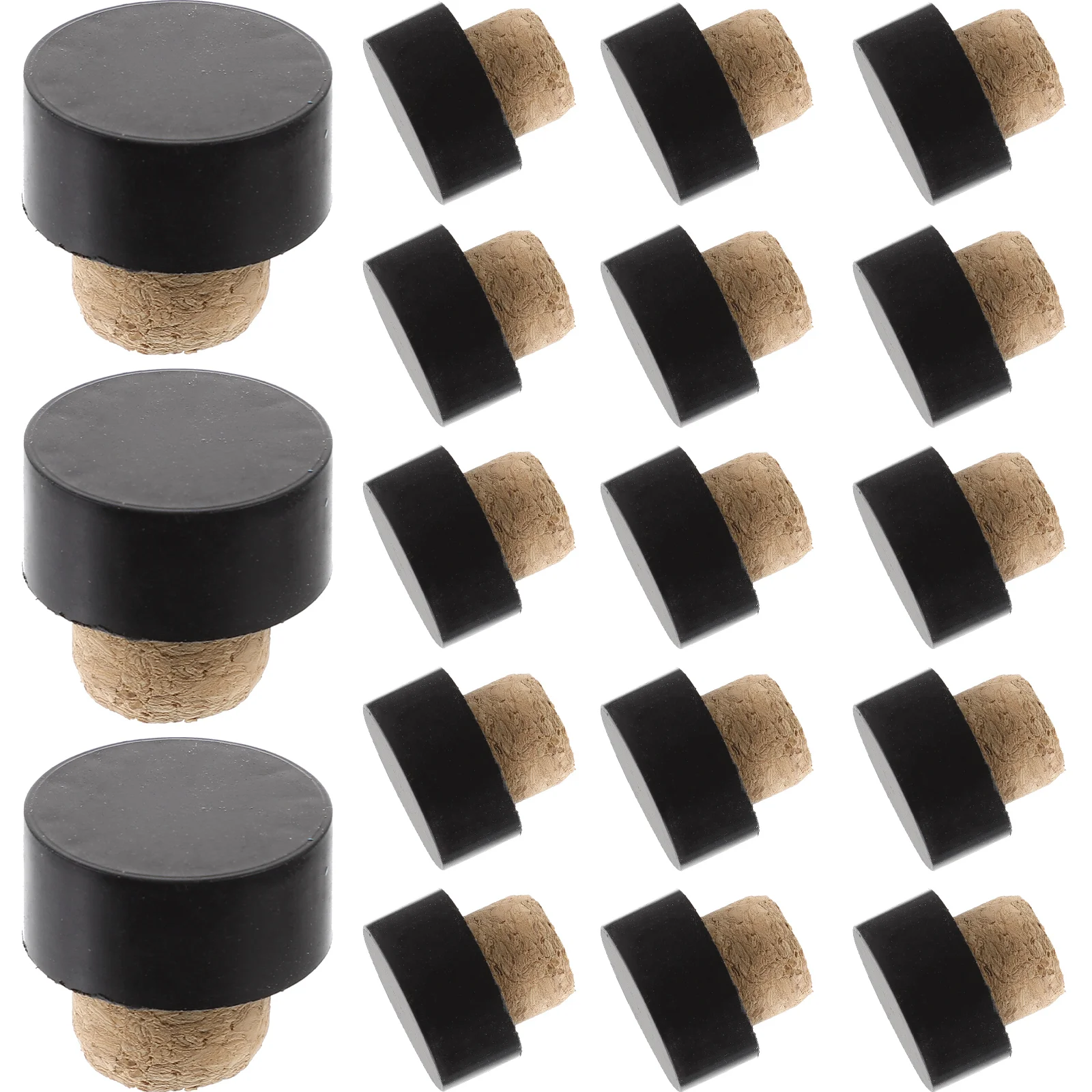 

25 Pcs Natural Cork Drinks Dispenser with Tap Bottle Lid Vacuum Corks for Crafting