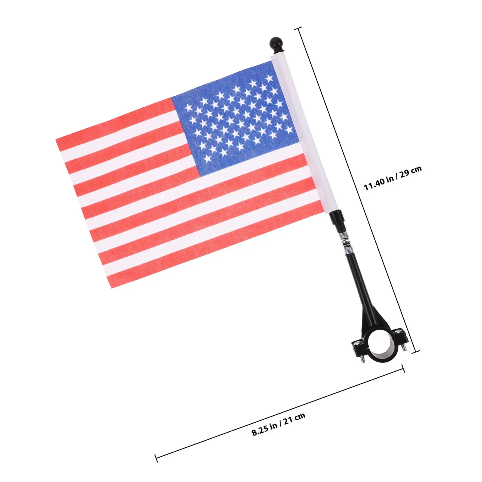 2Pcs Bicycle Flag Sturdy Lightweight Easy Install Remove Bike Handlebar Safety Flag for Cycling Mountain Bike Gift Decor