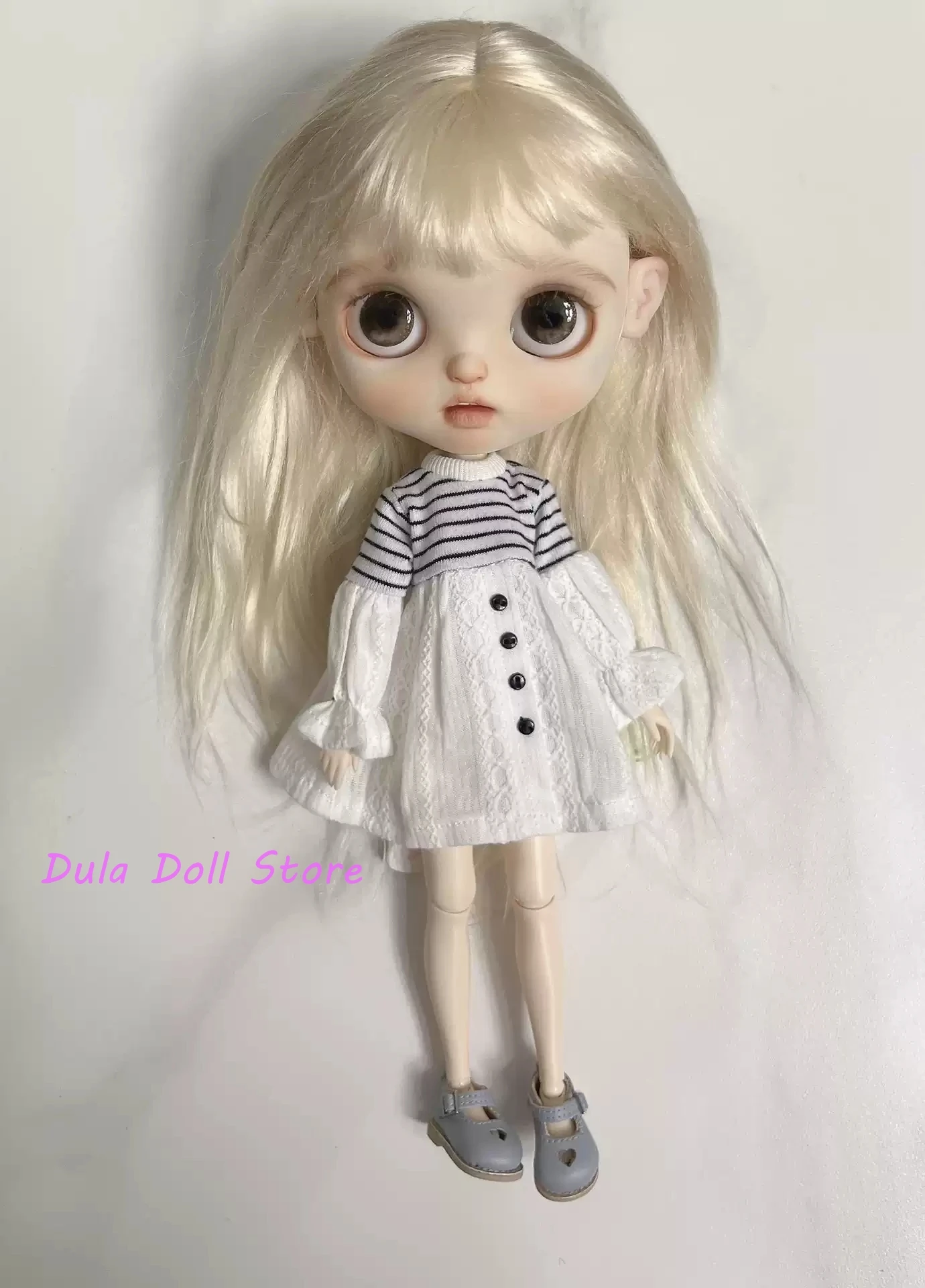 

Dula Doll Clothes Dress Striped small skirt Blythe Qbaby ob24 ob22 Azone Licca ICY JerryB 1/6 Bjd Doll